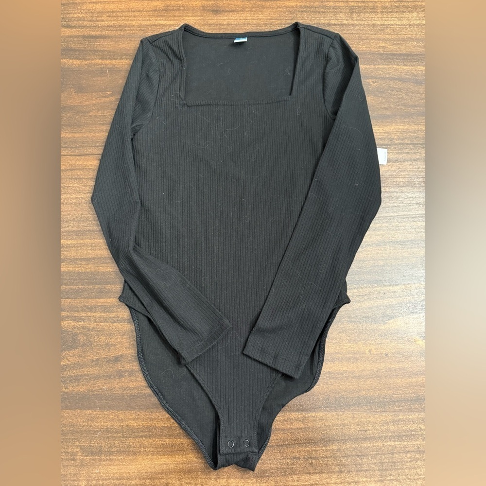 Old Navy Black Ribbed Bodysuit